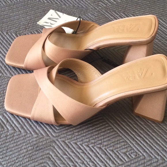 Zara size 8 (39) tan heels for women - Picture 4 of 5